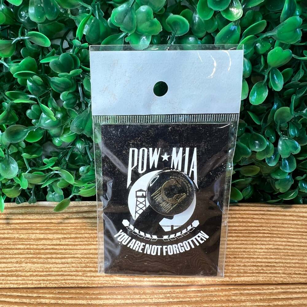 POW MIA You Are Not Forgotten Lapel Pin Shirt Hat Attachment Sealed New